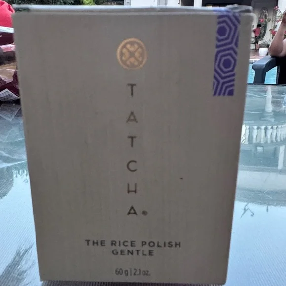 Tatcha The Rice Polish Gentle - Cream Box with Purple Accent - Picture 1 of 4